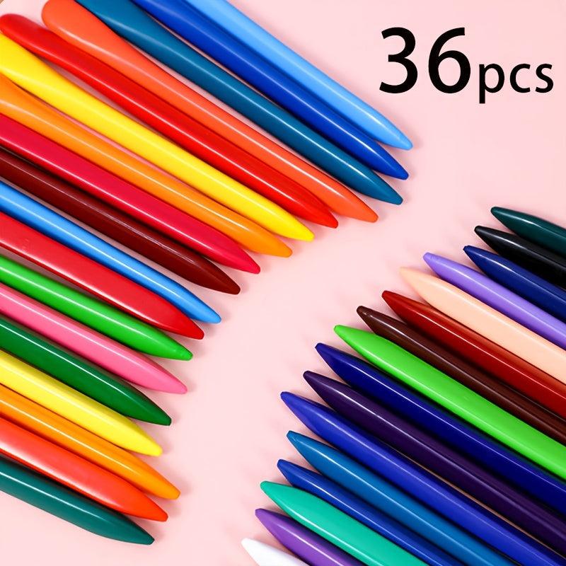 36 Colors Triangle Crayons Set Double Headed Painting Stick Safe Non Toxic