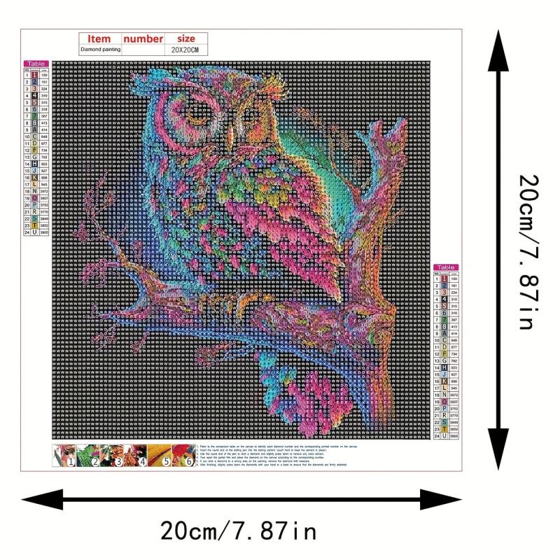 5D Owl Diamond Painting Kit DIY Frameless Decor