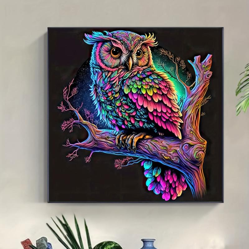 5D Owl Diamond Painting Kit DIY Frameless Decor