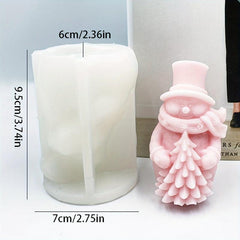 3D Christmas Snowman Aromatherapy Candle Mold DIY Resin Snowman