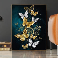 DIY 3D Diamond Painting Flower Butterfly Animal Cross Stitch Rhinestones 30x40cm