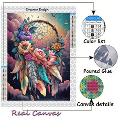 Flower Dream Catcher Diamond Painting Kit
