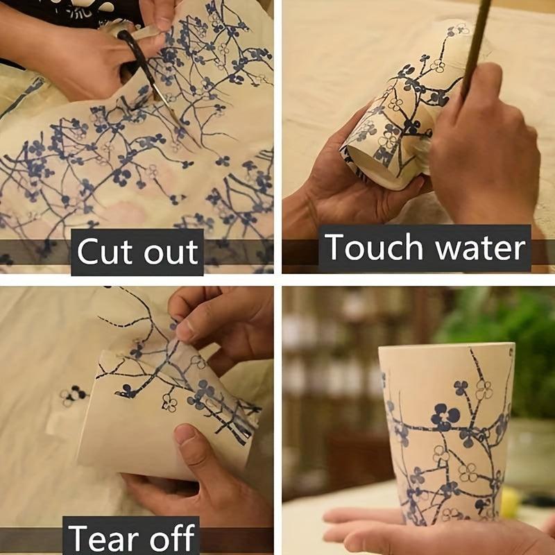 Ceramic Decal Transfer Paper for Pottery DIY - Flower Design