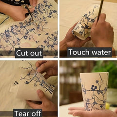 Ceramic Decal Transfer Paper for Pottery DIY - Flower Design