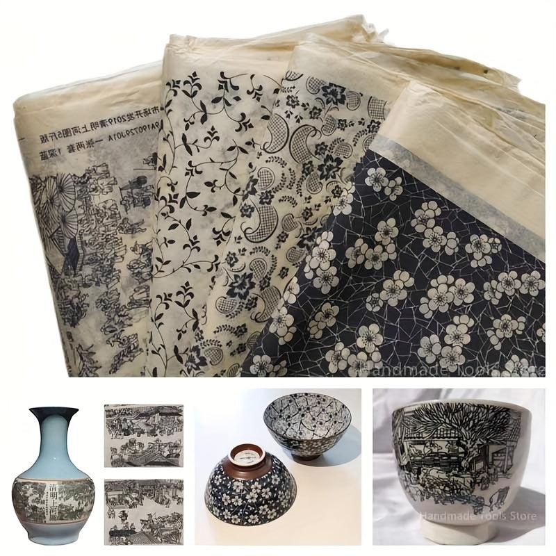 Ceramic Decal Transfer Paper for Pottery DIY - Flower Design