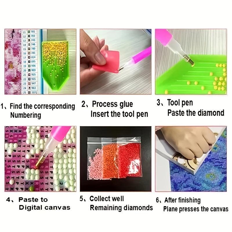 5D DIY Phoenix Pattern Diamond Painting Set for Adults, Kids - 30x30in