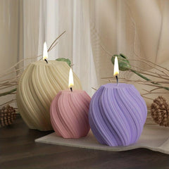 Irregular Geometric Wave Rotating Drop Glue Mold Abstract Art Column Candle Sili