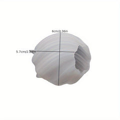 Irregular Geometric Wave Rotating Drop Glue Mold Abstract Art Column Candle Sili