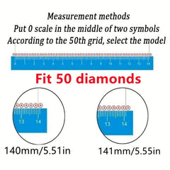 Stainless Steel Diamond Craft Tools Net Ruler for Diamond Drawing Embroidery DIY