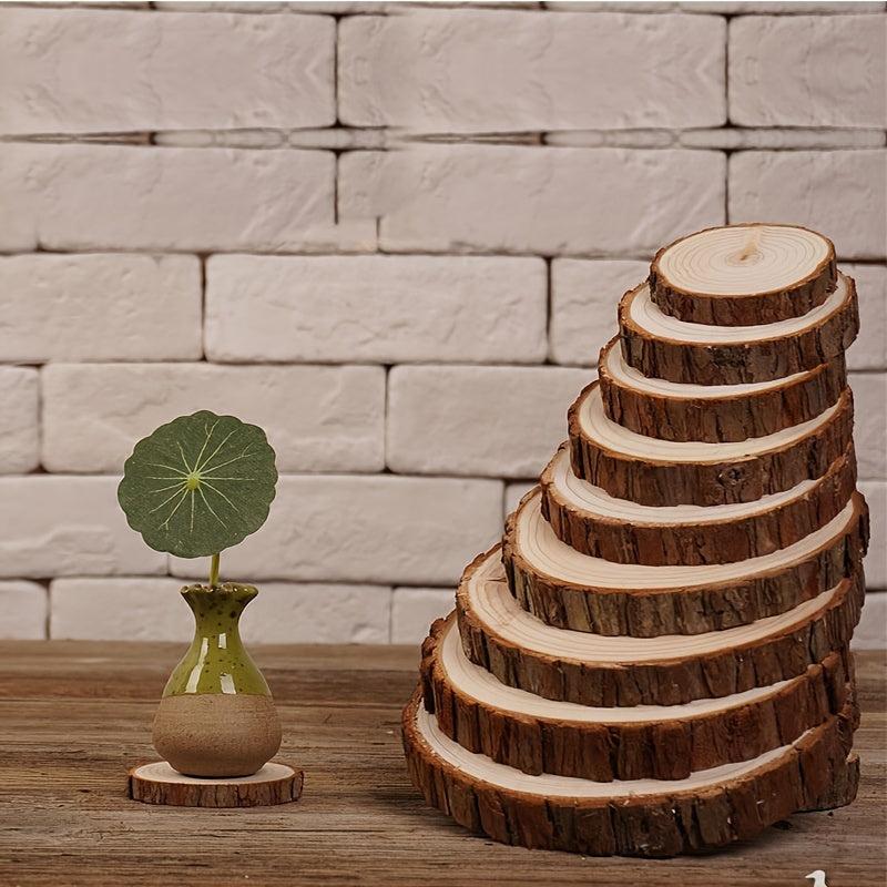 10pcs Natural Wood Slices Arts Christmas Ornaments