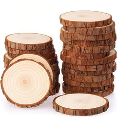 10pcs Natural Wood Slices Arts Christmas Ornaments
