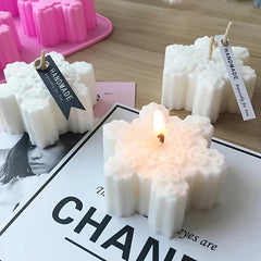 Christmas Snowflake Candle Mold Silicone Candle Mold
