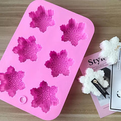 Christmas Snowflake Candle Mold Silicone Candle Mold