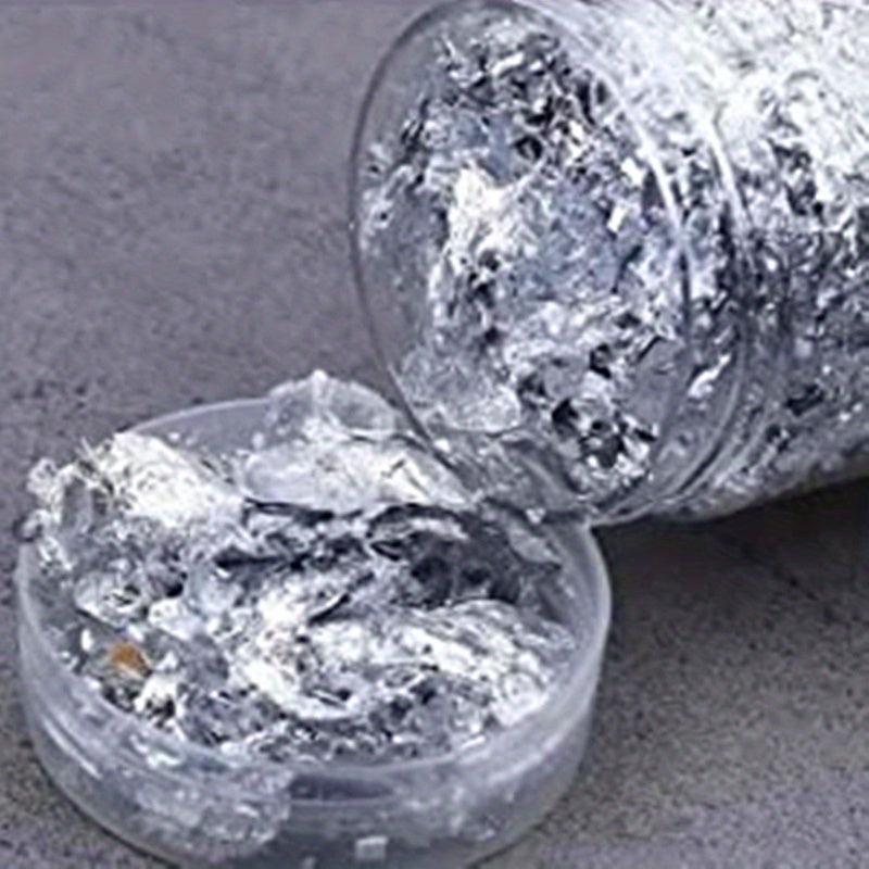 Metallic Foil Flakes for Crafts Silver Copper Colors