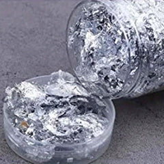 Metallic Foil Flakes for Crafts Silver Copper Colors