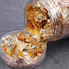 Metallic Foil Flakes for Crafts Silver Copper Colors