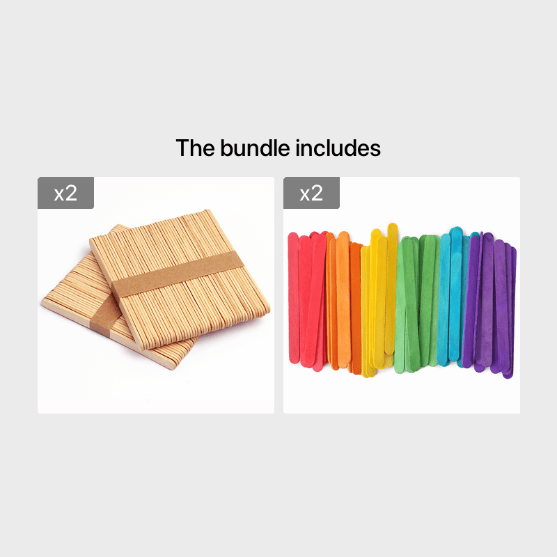 100pcs Colored Popsicle Sticks 4 5 Inch Colorful Craft Sticks