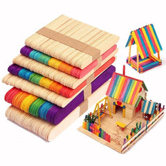 100pcs Colored Popsicle Sticks 4 5 Inch Colorful Craft Sticks