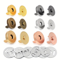 10 12sets 14mm 18mm Magnetic Snap Fasteners Clasps Buttons Handbag Purse