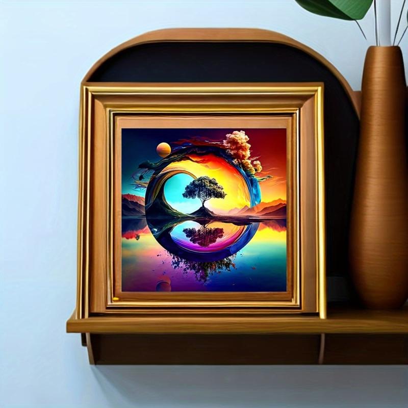 DIY 5D Rainbow Tree Diamond Painting 11.8x11.8in
