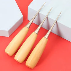 Solid Wood Awl Needle Sewing Shoe Repair Leather Tools
