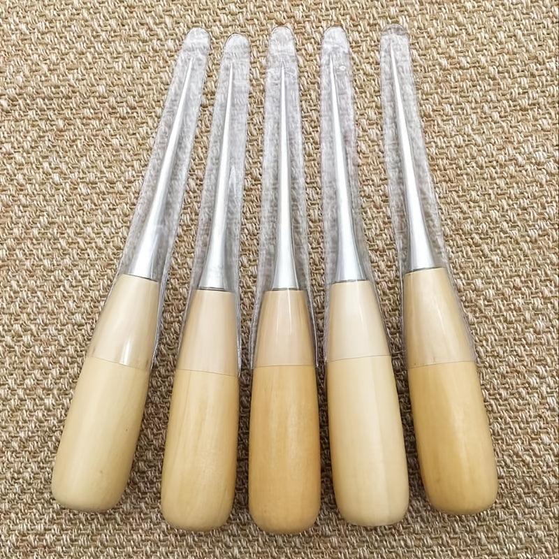 Solid Wood Awl Needle Sewing Shoe Repair Leather Tools