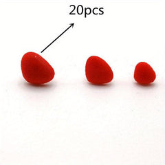 20pcs Triangle Noses Velvet Nose for Doll Craft Bear Plush Toys DIY Making
