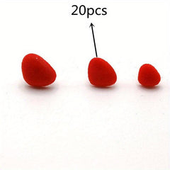 20pcs Triangle Noses Velvet Nose for Doll Craft Bear Plush Toys DIY Making