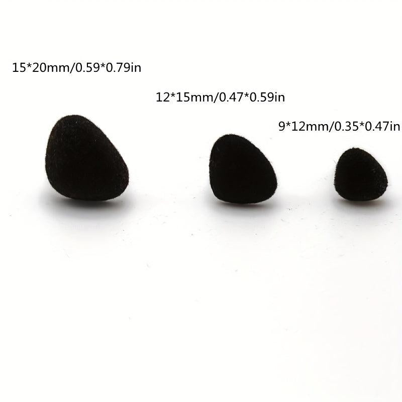 20pcs Triangle Noses Velvet Nose for Doll Craft Bear Plush Toys DIY Making