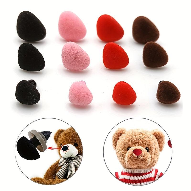 20pcs Triangle Noses Velvet Nose for Doll Craft Bear Plush Toys DIY Making