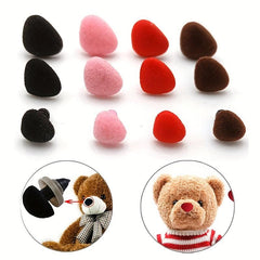 20pcs Triangle Noses Velvet Nose for Doll Craft Bear Plush Toys DIY Making