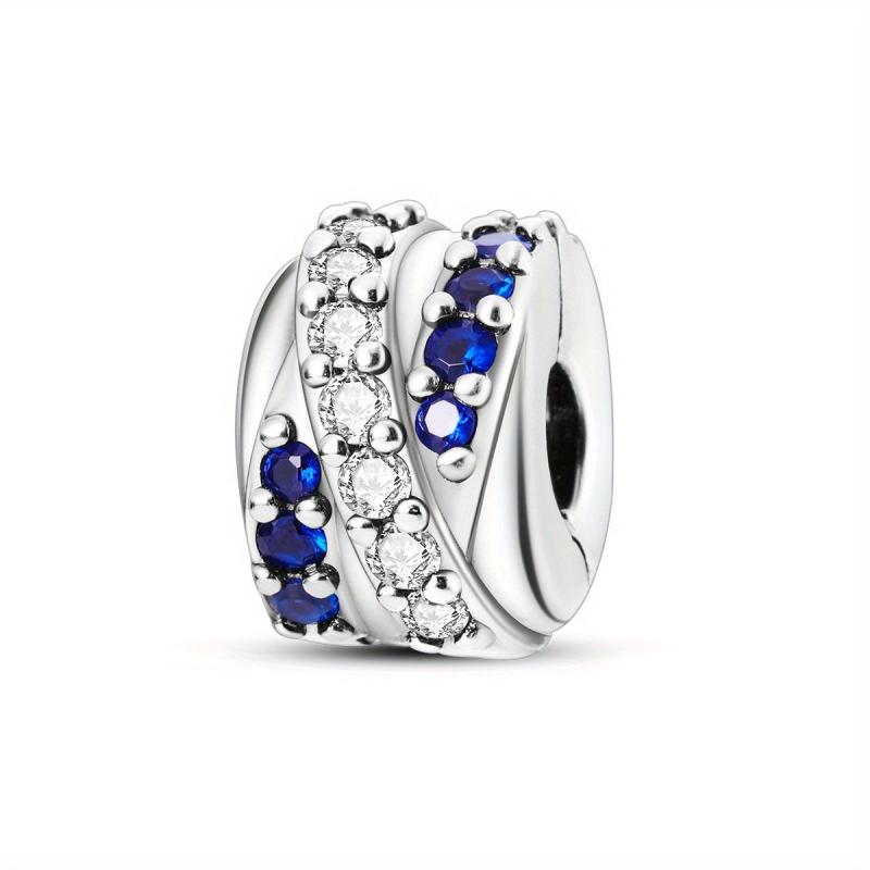 Colorful CZ Forever Clip Charm Stopper Beads