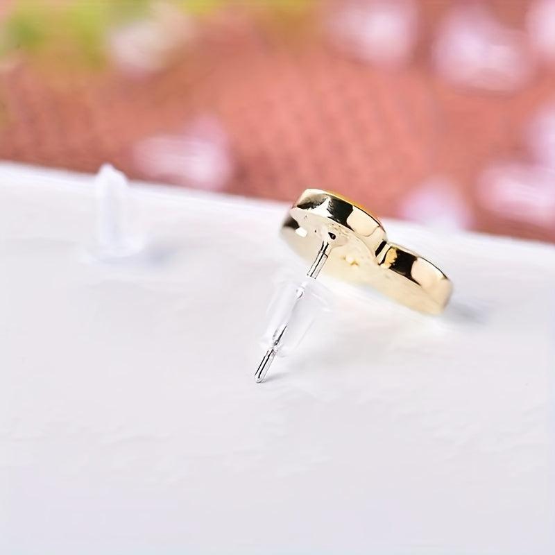 100pcs Plastic Ear Stud Earring Pin Backs Transparent