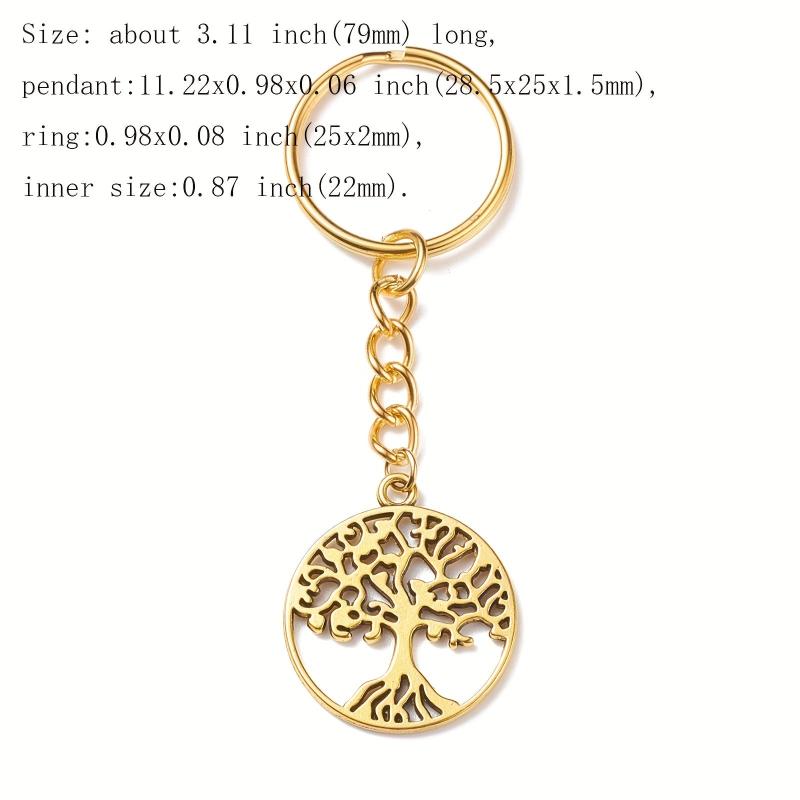 Alloy Tree Of Life Keychain Pendant Split Ring Chain DIY Keychain Pendant