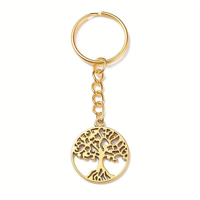 Alloy Tree Of Life Keychain Pendant Split Ring Chain DIY Keychain Pendant