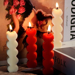 Grid Love Heart Candle Mold Aromatherapy Plaster Silicone