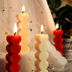 Grid Love Heart Candle Mold Aromatherapy Plaster Silicone