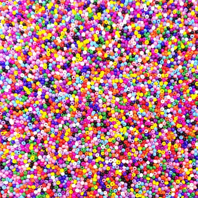 1000pcs 10g Colorful Glass Beads Jewelry Making DIY Supplies