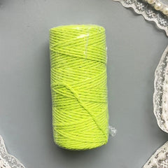 100m Colored Cotton Rope DIY Hand-woven Thick and Thin Cotton Rope