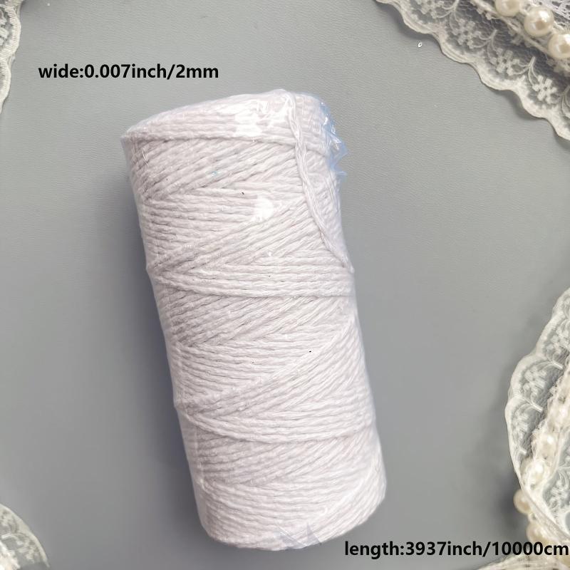 100m Colored Cotton Rope DIY Hand-woven Thick and Thin Cotton Rope