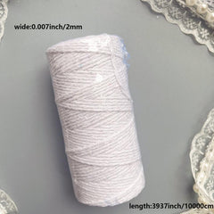 100m Colored Cotton Rope DIY Hand-woven Thick and Thin Cotton Rope