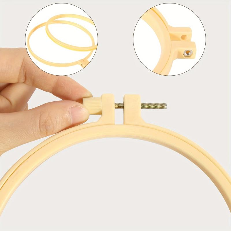 Plastic Embroidery Hoop Set 7-29cm Circle Cross Stitch Hoop