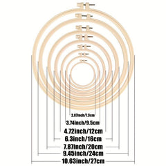 Plastic Embroidery Hoop Set 7-29cm Circle Cross Stitch Hoop