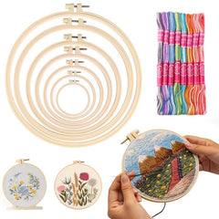 Plastic Embroidery Hoop Set 7-29cm Circle Cross Stitch Hoop