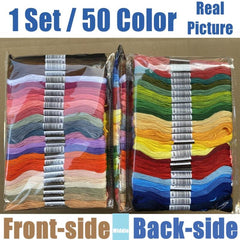 50 Colors Embroidery Thread 8M Cross Stitch Thread Sewing Skeins Kit