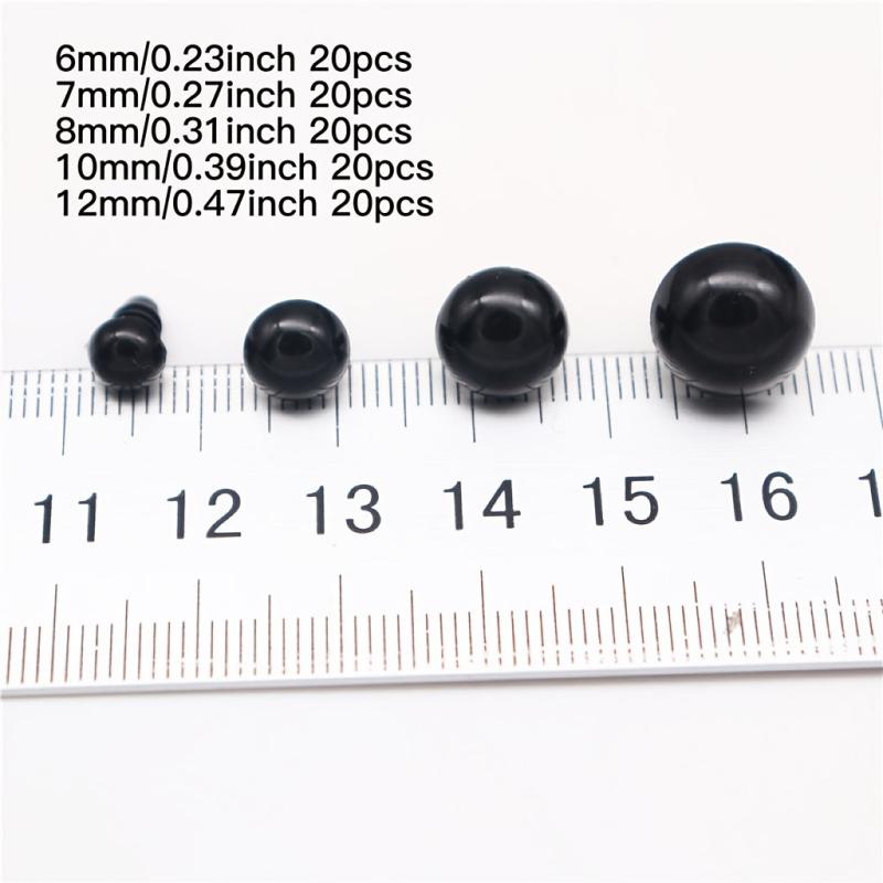 100PCS 6mm 12mm Plastic Safety Eyes DIY Kit