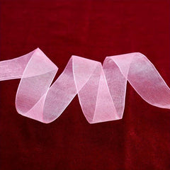 5 Yards Sheer Chiffon Organza Satin Ribbon for Wrapping and Decorating