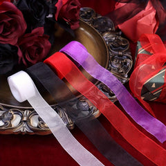 5 Yards Sheer Chiffon Organza Satin Ribbon for Wrapping and Decorating