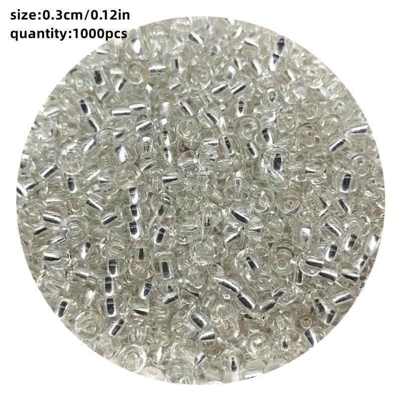 1000pcs 2mm Silver Czech Glass Beads Set Barrel Beads DIY Jewelry Making