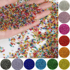 1000pcs 2mm Silver Czech Glass Beads Set Barrel Beads DIY Jewelry Making
